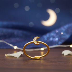 Anillo abierto de diseño minimalista de Luna para mujer, joyería de plata de ley 925 hecha a mano turca, venta al por mayor - Product Image 2