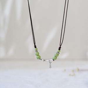 Collier pendentif Cadenas de <span class=keywords><strong>la</strong></span> Paix en céramique de Jingdezhen, style rétro chinois, longue chaîne ras-du-cou, bijoux faits main de style littéraire pour femme, cadeau pour elle - Product Image 3