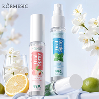 KORMESIC Marca Privada Spray Bucal Probiótico de Frutas 18ml Menta Lima Melocotón Spray Bucal Refrescante Ligero Tamaño Viaje