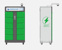 Armoire de remplacement de batteries 5 ou 10 portes pour vélos électriques et trottinettes, station de recharge IP54 avec suppression d'incendie