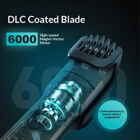 Recortadora de Cabello Eléctrica Ligera con Límite de Longitud Ajustable, 6500 RPM, Recortadora de Cabello de 600 mAh para Estudio de Peluquería