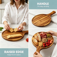 Plateau de service irrégulier en bois éco-responsable fait main avec design personnalisé pour mariage - Assiette de dîner élégante et polie