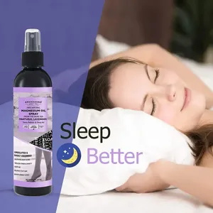 Aerosol de aceite de magnesio perfumado fabricado en EE. UU. De 8oz de etiqueta privada, relajación natural y nutrición de la piel, vigorizante para uso corporal - Product Image 3