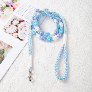 फीता सजावट के साथ उच्च गुणवत्ता वाले चमड़े के पालतू कॉलर, कारखाने के पट्टा से सस्ती कीमत कुत्ते पट्टा - Product Image 1