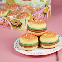Jouet Squishy Hamburger de Simulation à Remontée Lente, Anti-stress, Fidget, Nouveauté, Farce, Décompression, à Presser, Cadeau Sensoriel pour Adultes