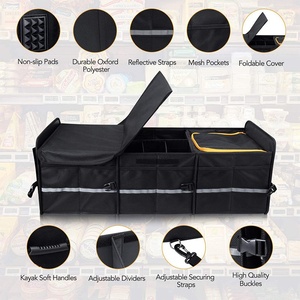 Sac de rangement pliable pour coffre de voiture, grande capacité, robuste, avec sac isotherme intégré anti-fuite - Product Image 4