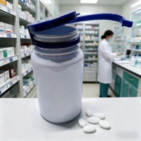 Bouteille de chewing-gum en plastique vide 100cc 150ml 200ml 250ml bouteille de capsule de pilule pharmaceutique en gros avec bouchon inviolable
