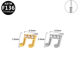 <b>Titanium</b> Ear <b>Studs</b> With Zircon Star Design For Daily Wear Unisex Fashion Jewelry ASTM F136 <b>Titanium</b> Material - Product Image 3