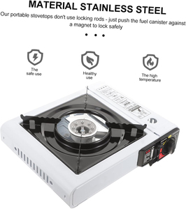 High Quality Portable Butane Iron Manual Single Burner Camping <b>Gas</b> Stove with <b>Ignition</b> 2.5KW Power Double Sealed Valve Safety - Product Image 5