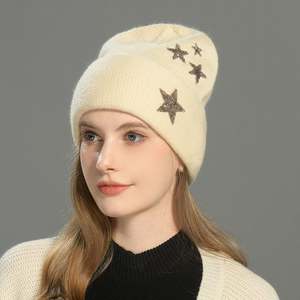 Nuevo Gorro de Invierno Unisex, Suave, Grueso, Cálido y Elástico, de Punto, Liso, al por Mayor, Gorro de Mujer con Puño Grueso - Product Image 4