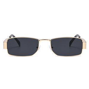 High Quality Green Square Metal Fashion UV400 Protection Comfortable Full Rim Gradient Unisex <b>Sunglasses</b> Wholesale - Product Image 5