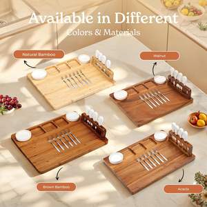 Personalized Bamboo Charcuterie Board Gifts Set Custom Large Cheese Serving Platter for Webbing Housewarming Christmas - Product Image 4