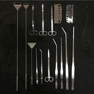 Juego de Herramientas Acuáticas de Acero Inoxidable Ecológicas Hechas a Mano para Acuarios, para Cortar y Limpiar Plantas Acuáticas, para Todo Tipo de Peces - Product Image 1