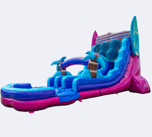 สไลเดอร์น้ำเป่าลมแบบสองเลนสำหรับเล่นกลางแจ้งในฤดูร้อน ดีไซน์ใหม่ เหมาะสำหรับงานปาร์ตี้ - Product Image 4