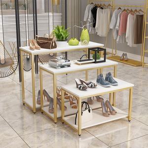 <b>Clothing</b> Store Display <b>Rack</b> Nakajima High Low Flowing Water Table Shelf Rectangular Shoe Bag <b>Rack</b> for Mall Wardrobes - Product Image 1