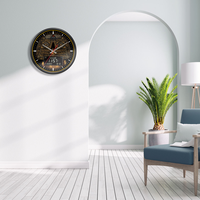 Horloge murale Azan AL-FATIHA Horloge ronde à double heure FAJ-360 Affichage LCD Horloge Azan Ramadan pour la prière musulmane