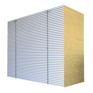 Tấm bánh sandwich chất lượng tốt nhất được Chứng Nhận Đá len cách nhiệt mái và tường Bảng điều khiển bánh sandwich thép trắng - Product Image 2