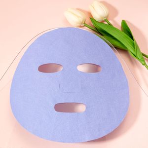 Фиолетовый органический лист из микрофибры, маска для лица, мягкая и натуральная, изготовленная из нетканого материала и косметической маски, бумага - Product Image 2