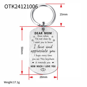 Regalo para Mamá, Llavero Personalizable de Acero Inoxidable, Llavero de <span class=keywords><strong>Feliz</strong></span> <span class=keywords><strong>Cumpleaños</strong></span>, Regalos con la Frase 'Recuerda que te quiero', Papá, Mamá, Abuela - Product Image 2