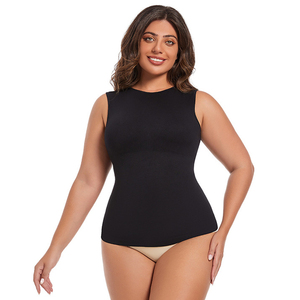 Chaleco sin costuras <span class=keywords><strong>de</strong></span> talla grande <span class=keywords><strong>de</strong></span> alta calidad con correas <span class=keywords><strong>anchas</strong></span> para los hombros, ropa interior Sexy para <span class=keywords><strong>mujer</strong></span>, camiseta sin mangas para <span class=keywords><strong>mujer</strong></span> - Product Image 6