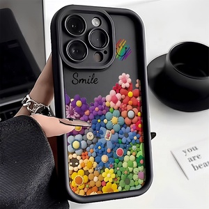 Đầy màu sắc hoa cụm TPU trường hợp điện thoại cho <span class=keywords><strong>Iphone</strong></span> 17 Pro Max đôi mắt thiên thần in mô hình trường hợp điện thoại cho <span class=keywords><strong>Android</strong></span> mô hình - Product Image 2