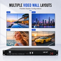 Controlador de Video Wall HDMI 4K60 3x4 con Entrada HDMI DP, Procesador de Video Wall 3x3, Admite Múltiples Diseños de Pantalla, RS232 IR