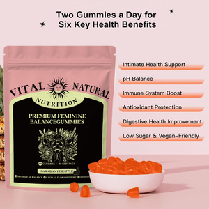 Kadınlar İçin Feminin Denge Multivitamin Jelibonları Hawaii Ananası Aromalı PMS Rahatlatıcı Hormonal Sağlık Desteği Günlük Dozajlı Şekerleme - Product Image 3