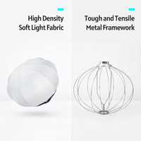 Boîte à lumière sphérique pliable Round KQ65 65cm 26" en forme de boule, diffuseur de flash, monture Bowens, pour studio vidéo.