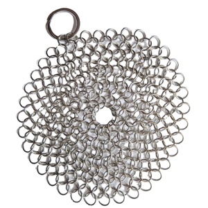 Ustensiles de cuisine en fonte de 6 pouces, nettoyeur de cotte de mailles en acier inoxydable - Product Image 1