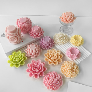 แม่พิมพ์สบู่รูปดอกไม้ 3 มิติ สำหรับตกแต่งเค้ก DIY สบู่ทำมือ งานเรซิ่น งานฝีมือ แม่พิมพ์เทียนซิลิโคน - Product Image 5