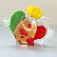 DIY Coloré Cristal Petit Animal Statue Figurines Accessoires Faits À La Main Décoration Verre Décoration Océan Bulle Poisson
