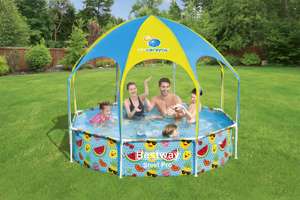 Sombrilla cuidado UV para jardines al por mayor para niños, juego de agua al aire libre, marco de acero, juego de <span class=keywords><strong>piscina</strong></span> redondo sobre el suelo, <span class=keywords><strong>piscina</strong></span> para niños - Product Image 2