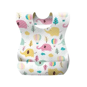 Hot Sell Individual Package Waterproof Nonwoven Disposable Baby Bibs