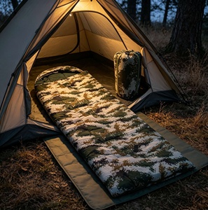 Saco de Dormir Tipo Momia de Camuflaje, Plegable, para las 4 Estaciones, Resistente al Viento y a la Lluvia, Cómodo, Táctico, para Exteriores, Senderismo, Camping, Unisex - Product Image 4