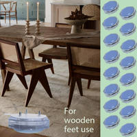 Patins de chaise pour tapis, transparents, robustes, en PTFE, pour le déplacement de meubles, protections de pieds de table pour un glissement fluide