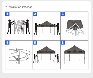 Carpa de Jardín Impermeable y Plegable, Toldo para Jardín Resistente al Sol y a la Lluvia, Gazebo de 10 x 10 pies - Product Image 6
