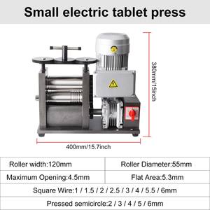 เครื่องม้วนลวดแผ่นครึ่งวงกลม370W/750W เครื่องรีดโลหะแบบปรับได้สีทองเงิน110V/220V สำหรับทำเครื่องประดับ - Product Image 2