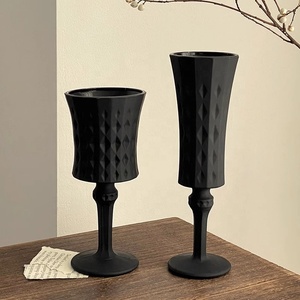 Copa de champán en relieve con diamante negro de lujo, Copa Vintage de cristal, copa de champán de vino <span class=keywords><strong>dulce</strong></span> - Product Image 3