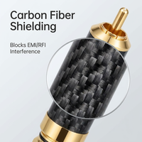 Connecteur banane en fibre de carbone Rasantek, haute conductivité, prise audio pour système audio haut de gamme, fiches de câble de haut-parleur de 4 mm