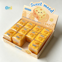 Balle anti-stress en forme de fromage, son croquant, en caoutchouc souple, jouet sensoriel alimentaire pour adultes et enfants, soulagement du stress, fête