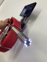Endoscope de caméra d'inspection de tuyau d'égout avec diamètre d'objectif de 23mm, câble de travail de 30m, écran de 7 pouces