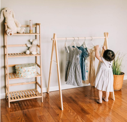 Детская деревянная вешалка для одежды, стеллаж для одежды, декор для детской комнаты, мебель для дома