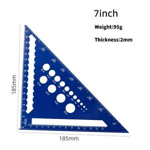 Équerre triangulaire de charpentier de 7 pouces, jauge de marquage, règle de mesure pour la construction - Product Image 4