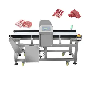 Detektor logam industri konveyor untuk makanan unggas daging sapi Kelinci Domba daging babi Steak