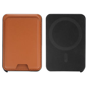 ¡Oferta! Funda magnética con soporte para teléfono, tarjetero de aluminio con bloqueo RFID, Cartera de cuero PU para hombre con soporte para teléfono <span class=keywords><strong>MagSafe</strong></span> - Product Image 2