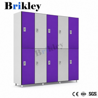 Casier de gym Brikley de couleur unie avec serrure intelligente, clavier anti-rayures en stratifié HPL pour casiers de clubs de fitness