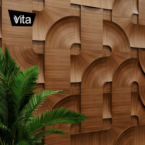 Gỗ đá cẩm thạch nhân tạo cao cấp-Bắt chước tính năng tường-Liền mạch nối triển lãm trưng bày tường - Product Image 3