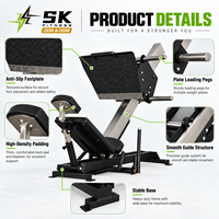 Machine à presser les jambes à 45 degrés SK Plate Loaded, équipement de musculation commercial pour usage en salle de sport, modèle Supply Machine
