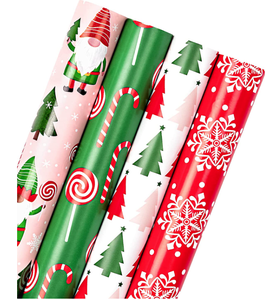 Giáng sinh giấy gói gấp cho trẻ em trai cô gái người đàn ông Phụ Nữ Món quà của. Người tuyết papercraft, cây kẹo, cây, vớ, bông tuyết - Product Image 1