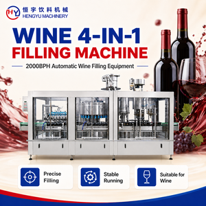 Ligne de production de <span class=keywords><strong>champagne</strong></span> clé en main complète : machine automatique de remplissage, bouchage et mise en cage de bouteilles de vin mousseux en verre - Product Image 1
